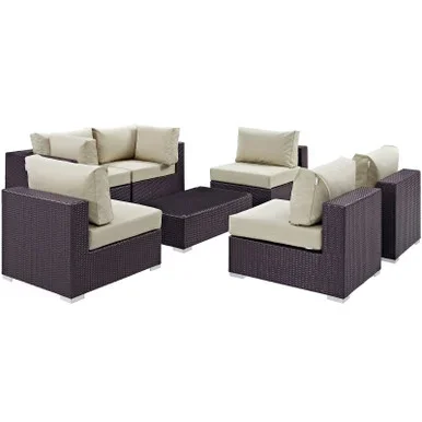Convene 7 Piece Outdoor Patio Sectional Set / EEI-2164