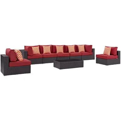 Convene 8 Piece Outdoor Patio Sectional Set / EEI-2370