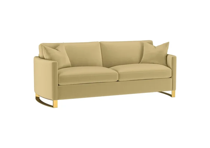 Corliss Upholstered Curved Track Arm Sofa Camel