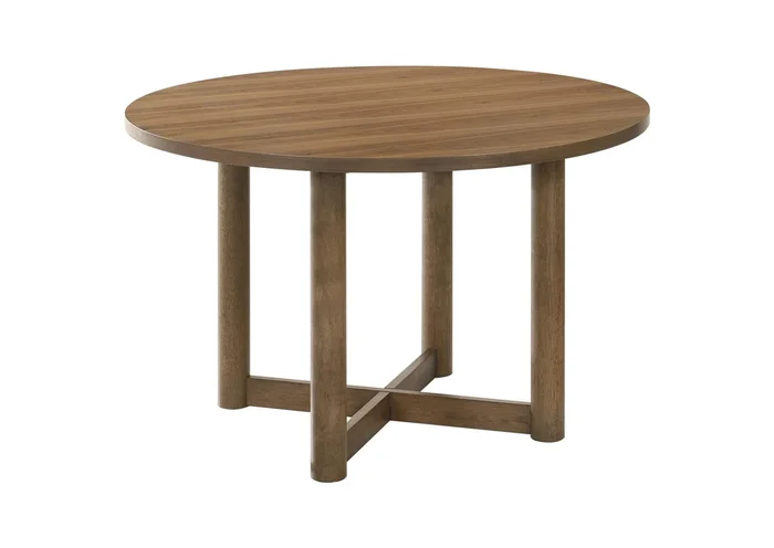 Crestmore 46-inch Round Wood Dining Table Walnut