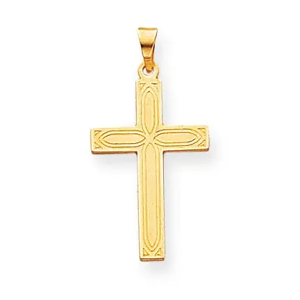 Cross Pendant 14k Gold Solid XR107