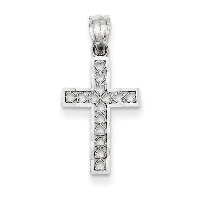 Cross Pendant 14k White Gold XR1206