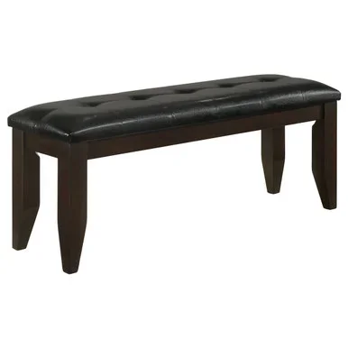 Dalila Leatherette Upholstered Wood Dining Bench Cappuccino / CS-102723