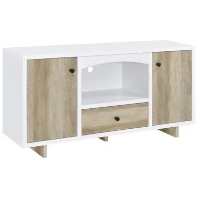 Dalton 2-door Storage Cabinet White and Distressed Pine / CS-950405