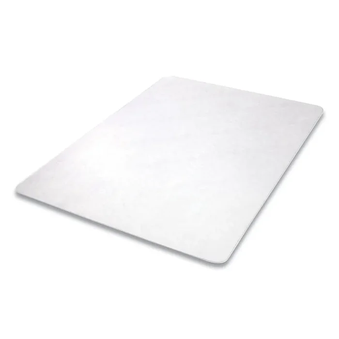 deflecto® Antimicrobial Chair Mat, Medium Pile Carpet, 60 X 46, Rectangular, Clear