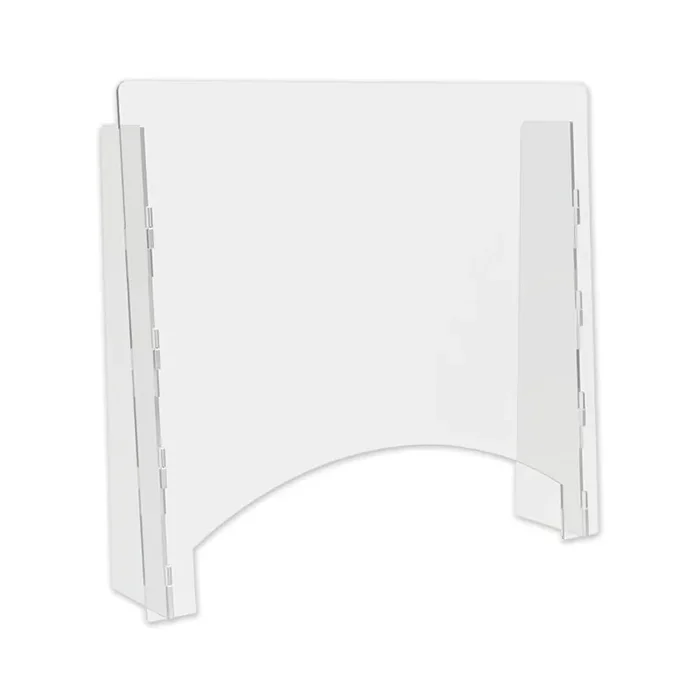 deflecto® Counter Top Barrier With Pass Thru, 27″ X 6″ X 23.75″, Polycarbonate, Clear, 2/carton