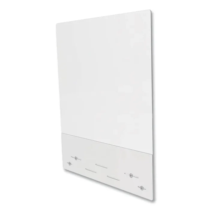 deflecto® Mounting Safety Barrier With Full Shield And Brace, 31.5″ X 38″, Polycarbonate, Clear, 2/carton