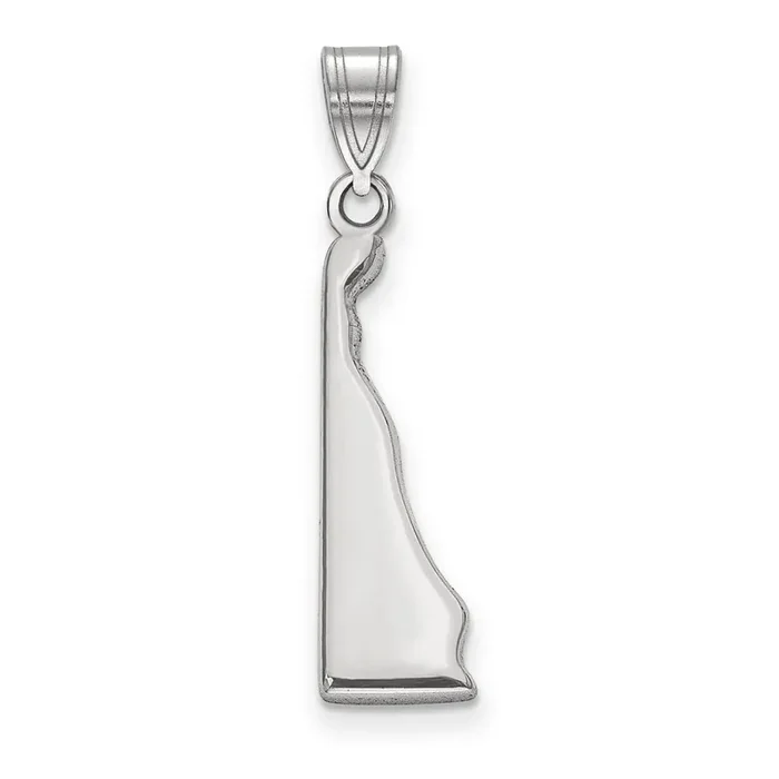 Delaware State Pendant Charm Sterling Silver Engravable XNA707SS-DE