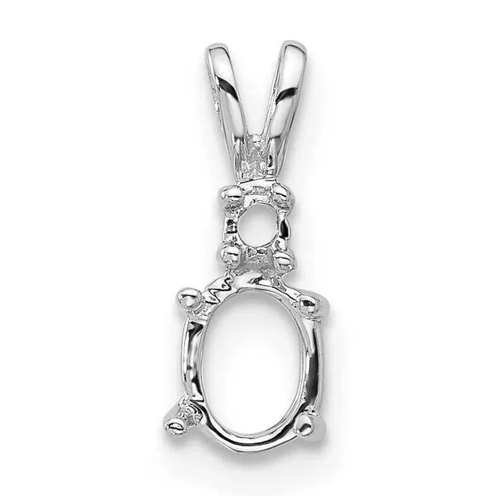 Diamond & 6 x 4 Oval Mounting 14k White Gold XP1003