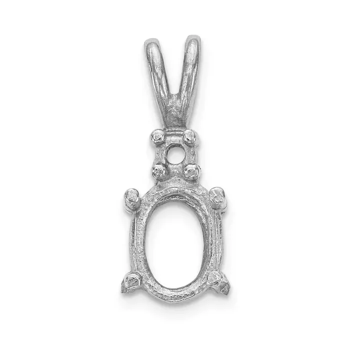 Diamond & 7 x 5 Oval Mounting 14k White Gold XP1005