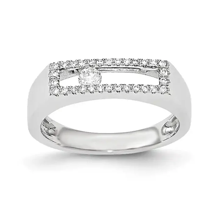 Diamond Ring 14k White Gold Polished Y12803AA