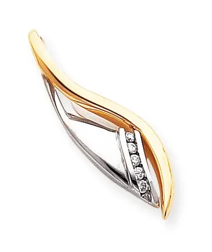 Diamond slide 14k Two-Tone Gold XS702A