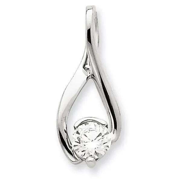 Diamond Slide Mounting 14k White Gold XSW380