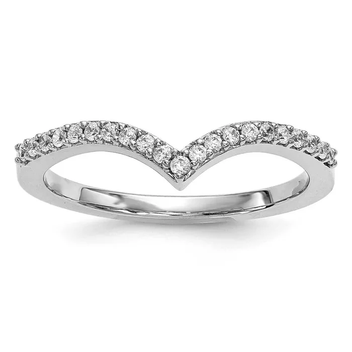 Diamond V Ring 14k White Gold Y13740WVS