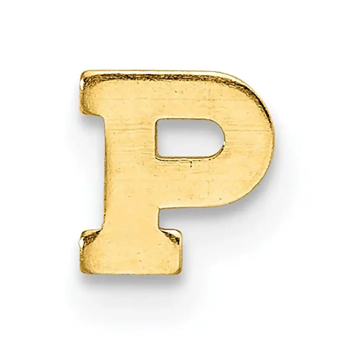 Die Struck Letter P 14k Yellow Gold YG2220P