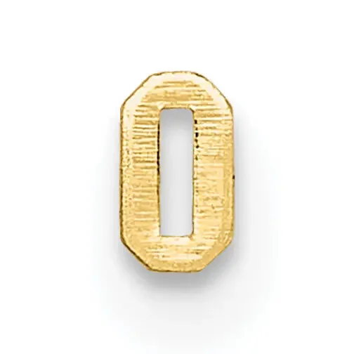 Die Struck Number 0 14k Yellow Gold YG2179