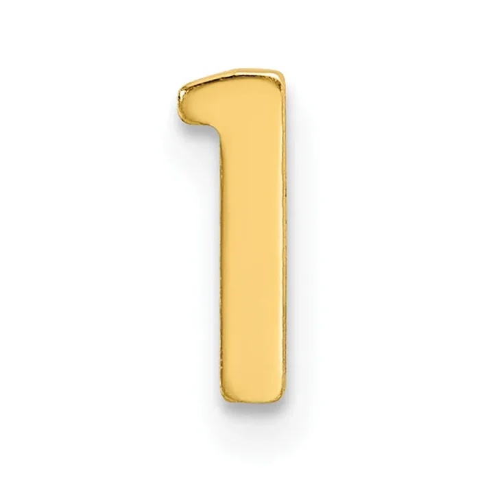 Die Struck Number 1 14k Yellow Gold YG2210