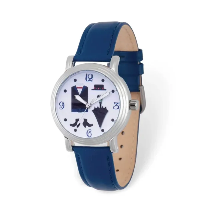 Disney Mary Poppins Umbrella Blue Leather Adult Watch XWA6268