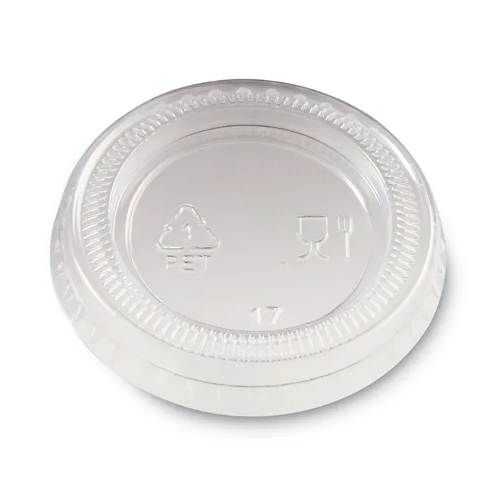 Dixie® Plastic Portion Cup Lid, Fits 1 Oz Portion Cups, Clear, 4,800/carton