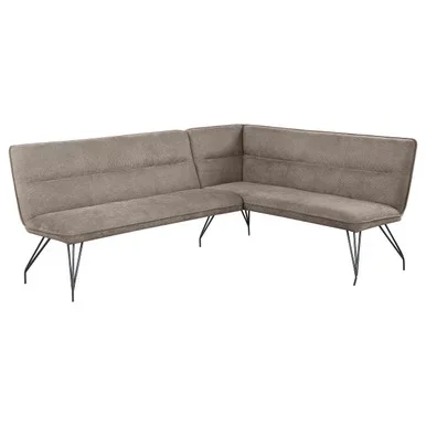 Dodson Fabric Upholstered L-Shaped Nook Dining Bench Taupe / CS-108496
