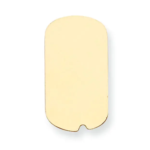 Dog Tag Shape Stamping 14k Yellow Gold YG1208