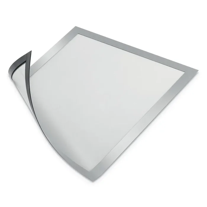 Durable® Duraframe Magnetic Sign Holder, 8.5 X 11, Silver Frame, 2/pack
