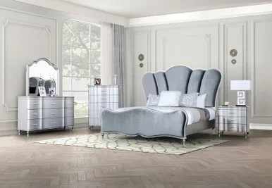 ELEANORA 4 Pc. Queen Bedroom Set / FM7416SV-Q-4PC