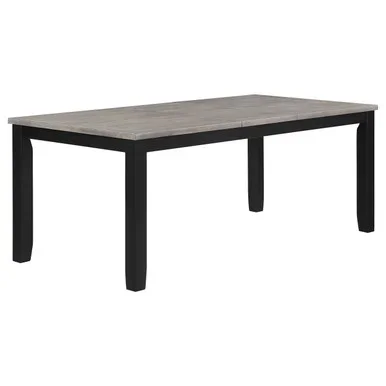 Elodie Rectangular 78-inch Extension Leaf Dining Table Black / CS-121221