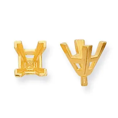 Emerald V-End with Peg Head 7.5 x 6.5mm Setting 14k Gold YG209-10