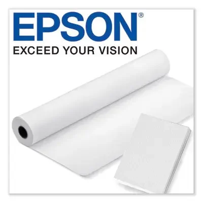 Epson® Premium Semigloss Photo Paper Roll, 7 Mil, 44″ X 100 Ft, Semi-Gloss White