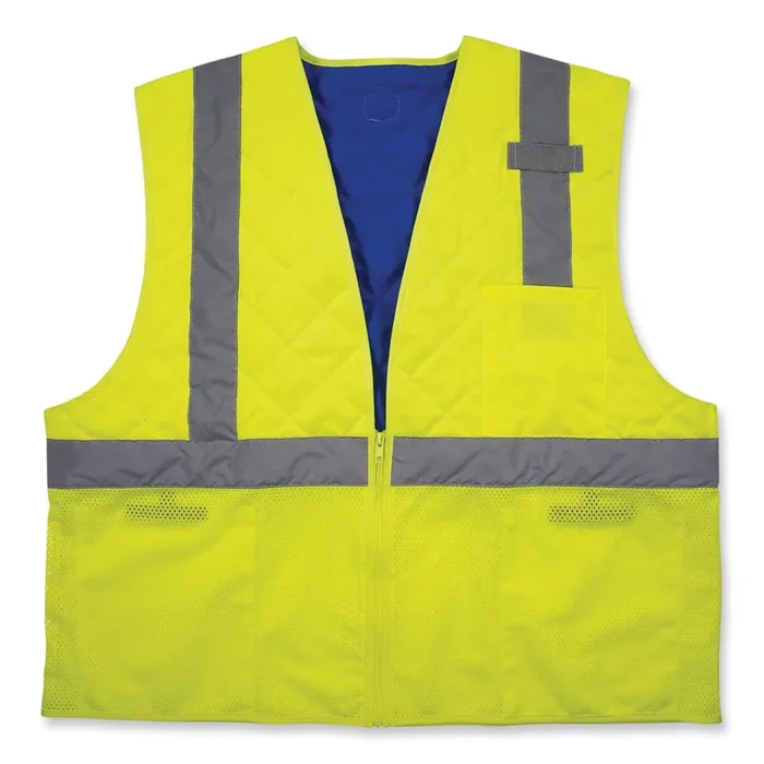 ergodyne® Chill-Its 6668 Class 2 Hi-Vis Safety Cooling Vest. Polymer, Large, Lime