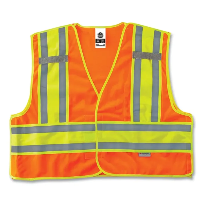 ergodyne® GloWear 8245PSV Class 2 Public Safety Vest, Polyester, 4X-Large/5X-Large, Orange