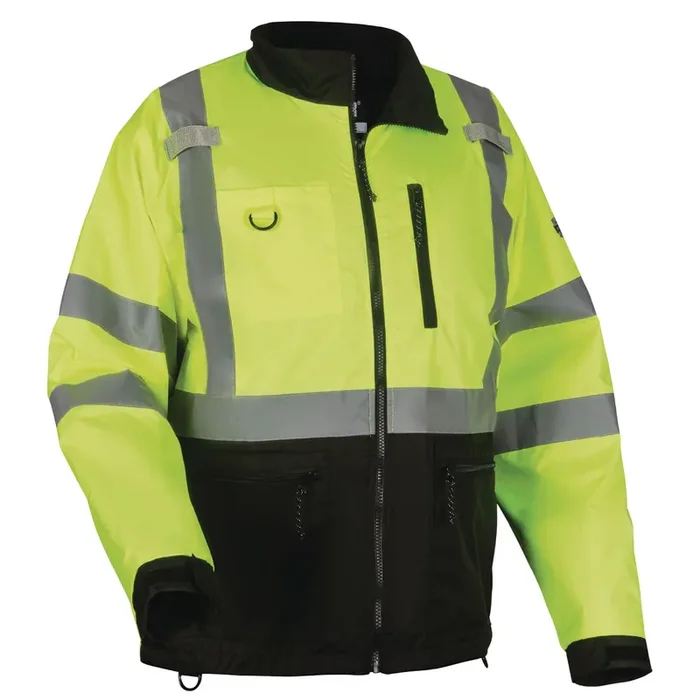 ergodyne® GloWear 8351 Class 3 Hi-Vis Windbreaker Water-Resistant Jacket, 3X-Large, Lime