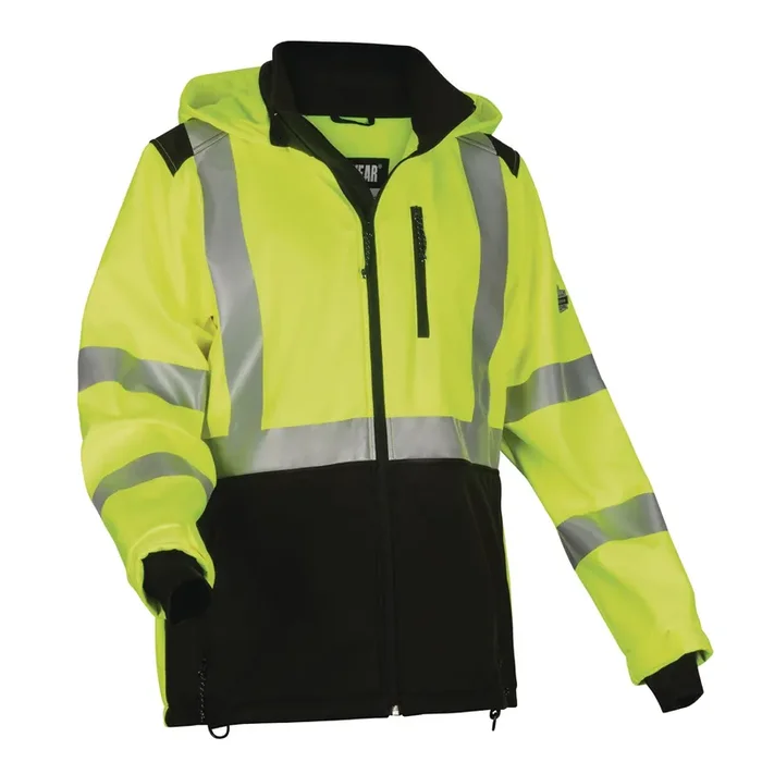 ergodyne® GloWear 8353 Class 3 Hi-Vis Softshell Water-Resistant Jacket, Small, Lime