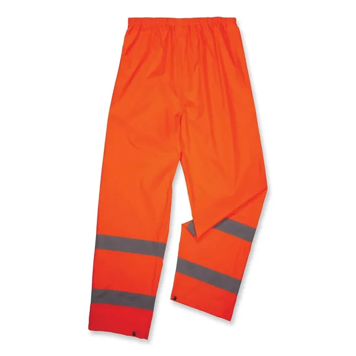 ergodyne® GloWear 8916 Class E Lightweight Hi-Vis Rain Pants, X-Large, Orange