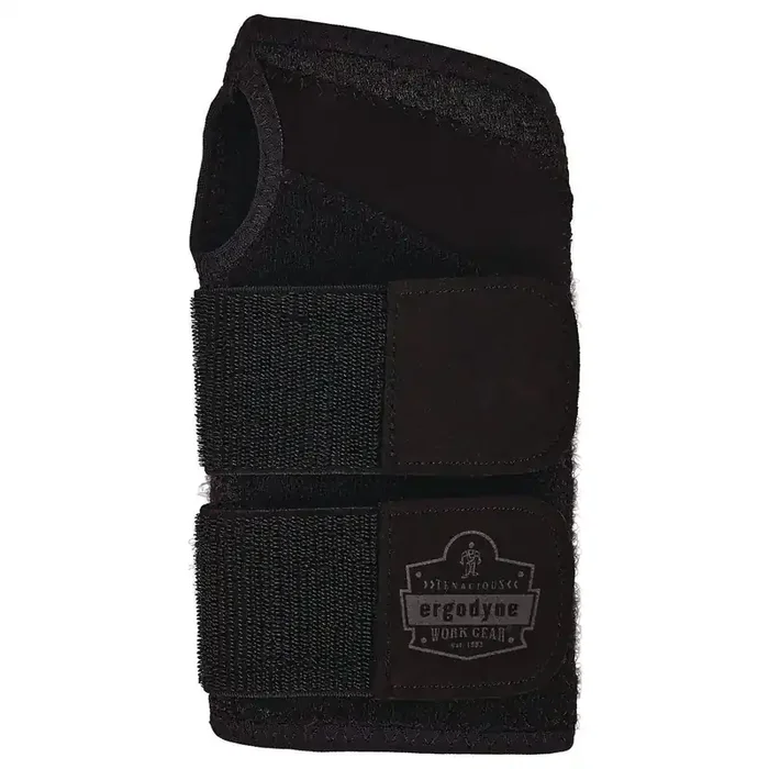 ergodyne® ProFlex 4015 Wrist Brace Support with Double Strap, Medium, Fits Right Hand, Black