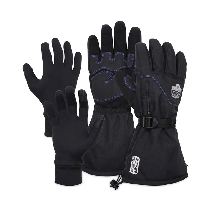 ergodyne® ProFlex 825WP Thermal Waterproof Winter Work Gloves, Black, Medium, Pair