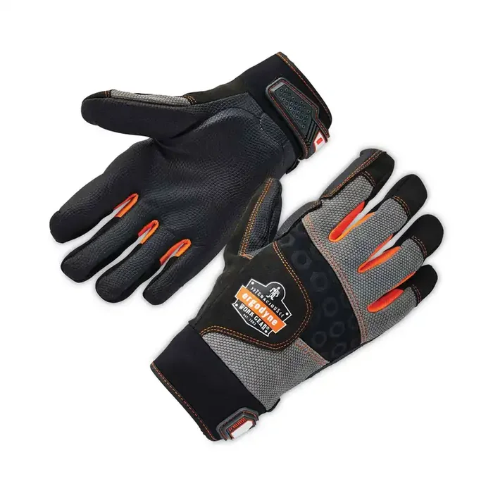 ergodyne® ProFlex 9002 Certified Full-Finger Anti-Vibration Gloves, Black, Small, Pair