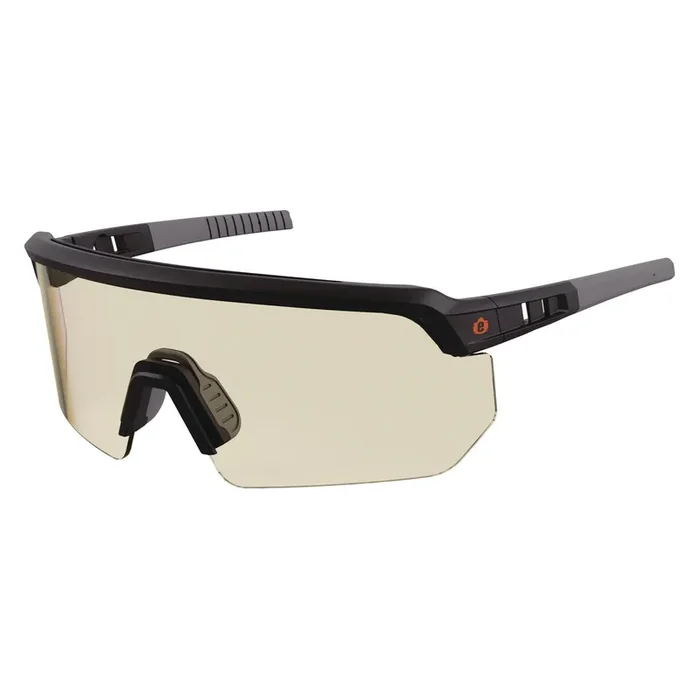 ergodyne® Skullerz AEGIR Anti-Scratch/Enhanced Anti-Fog Safety Glasses, Black Nylon Impact Frame, Indoor/Outdoor Polycarbonate Lens