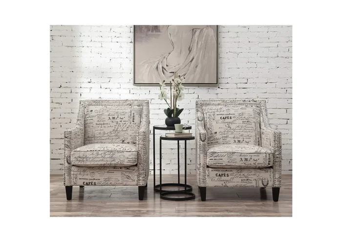 Erica 497 Chair With Chrome Nails French Script