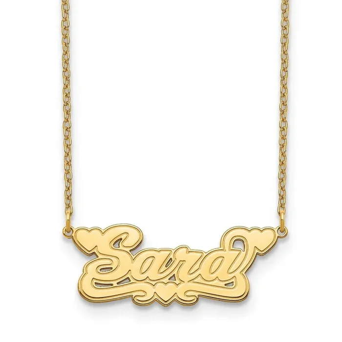 Etched Nameplate 14k Gold XNA838Y