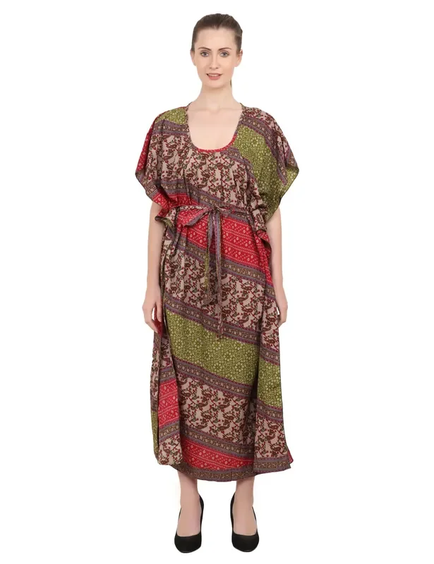 Ethnic Inspired Prints Women‘s Kaftan Dresses – One Size (P325)
