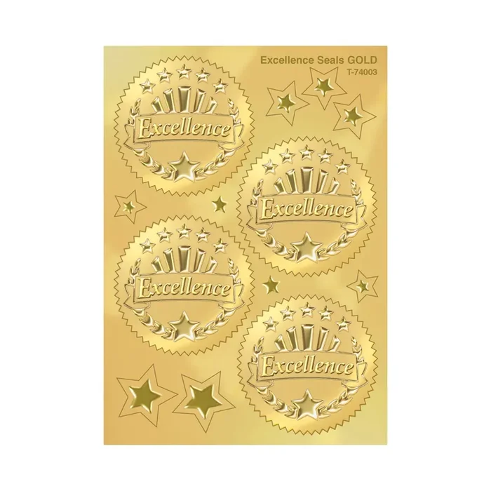 Excellence (Gold) Award Seals Stickers