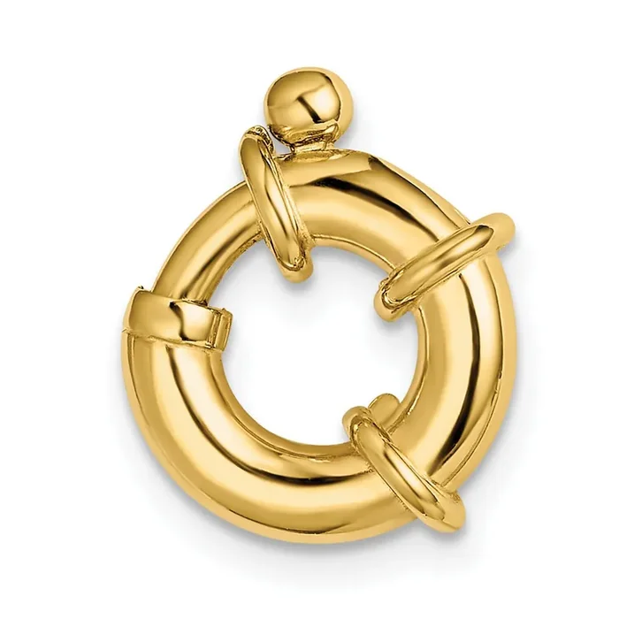 Fancy Spring Ring Clasp 14k Yellow Gold YG1729