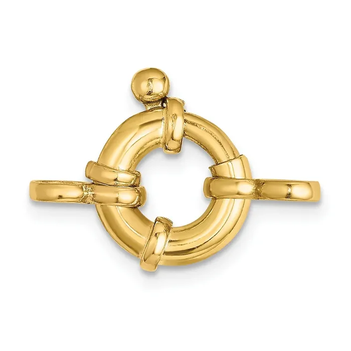 Fancy Spring Ring Clasp 14k Yellow Gold YG1739