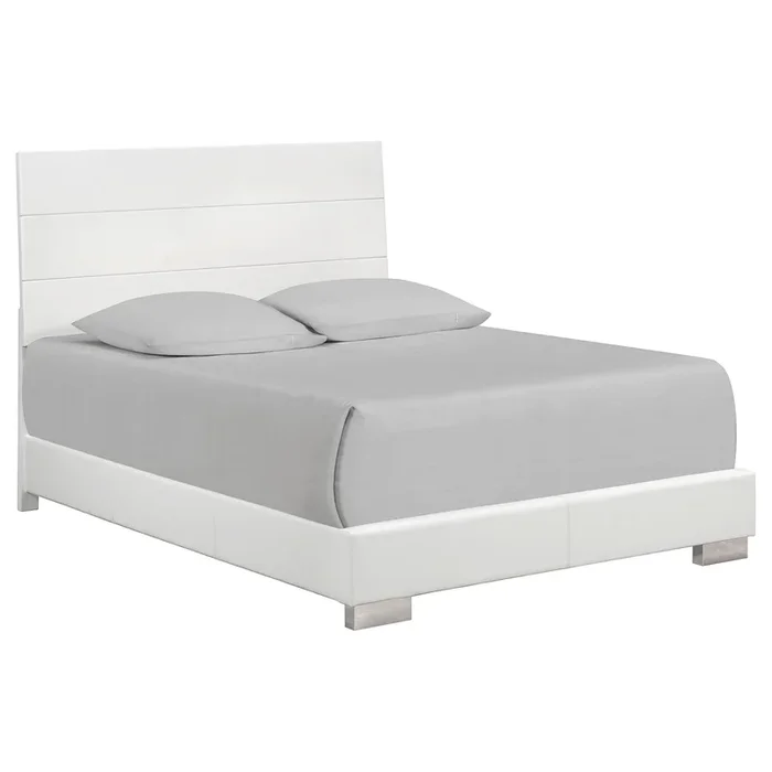 Felicity Panel Bed Glossy White
