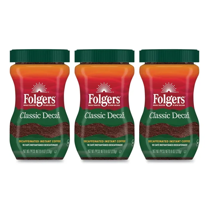 Folgers® Instant Coffee Crystals, Classic Decaf, 8 oz