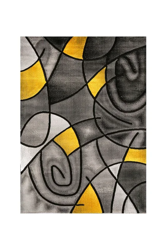 Furniture Of America Sivas Charcoal Yellow Contemporary 5′ X 8′ Area Rug Model RG5188S
