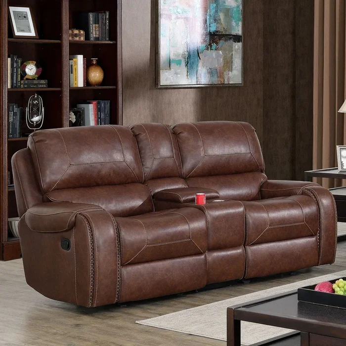 Furniture Of America Walter Brown Transitional Loveseat Model CM6950BR-LV