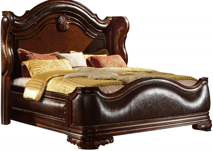 Galaxy Home Bella Queen Bed in Dark Walnut